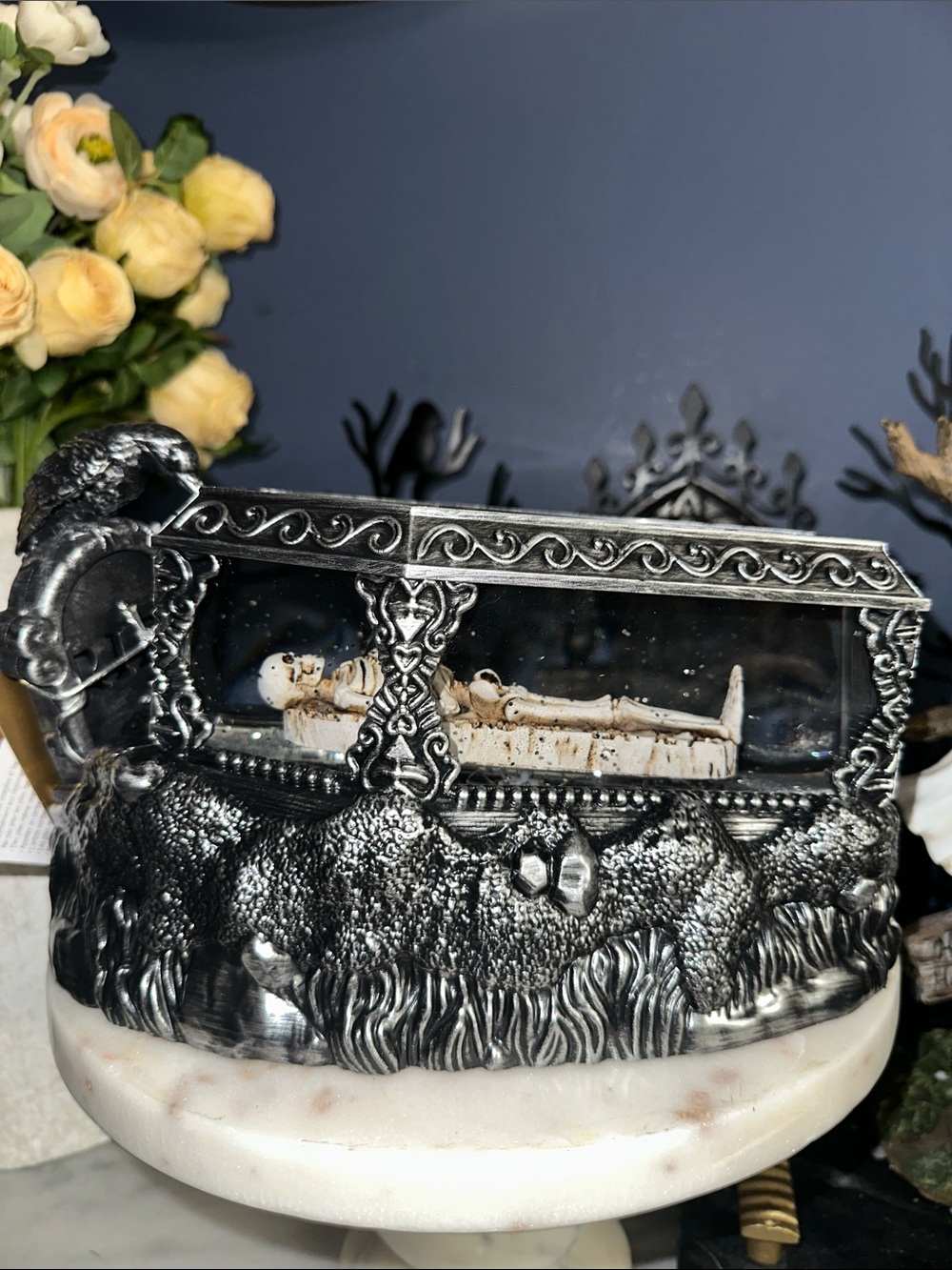 Skeleton Coffin Decorative LED  - Black and Purple